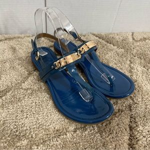 Coach Women's Blue Leather Sandal 8